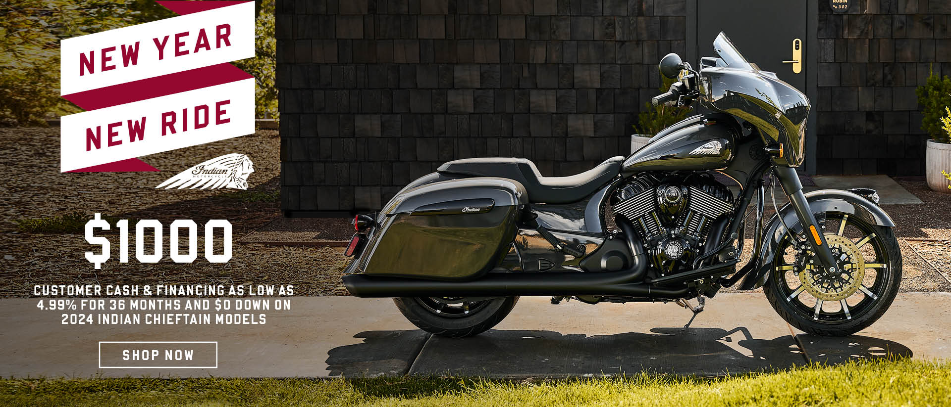 Promotional Offer: Payments as low as $323 per month on select 2024 Indian Chieftain Models.