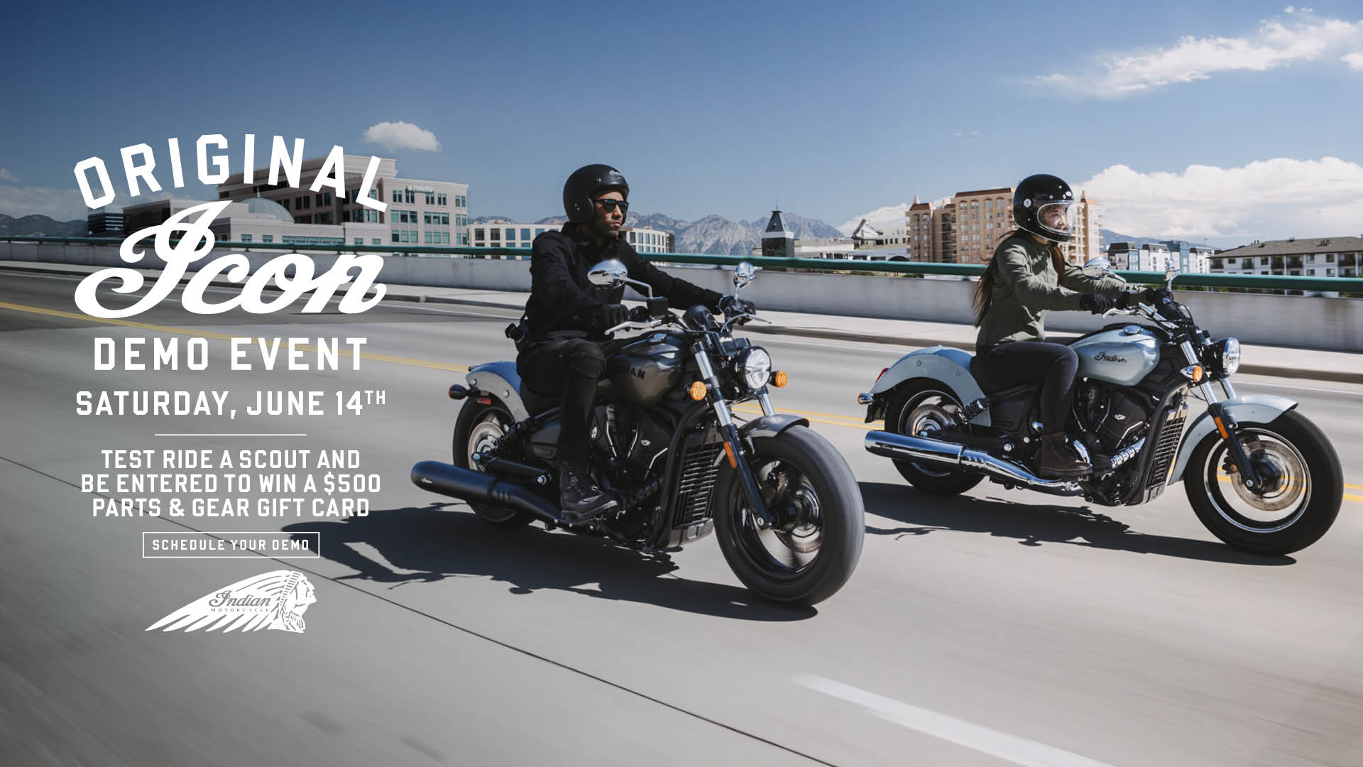 Join us on Saturday, June 14th for the Original Icon Demo Event and get entered to win $500 when you take a Scout test ride.