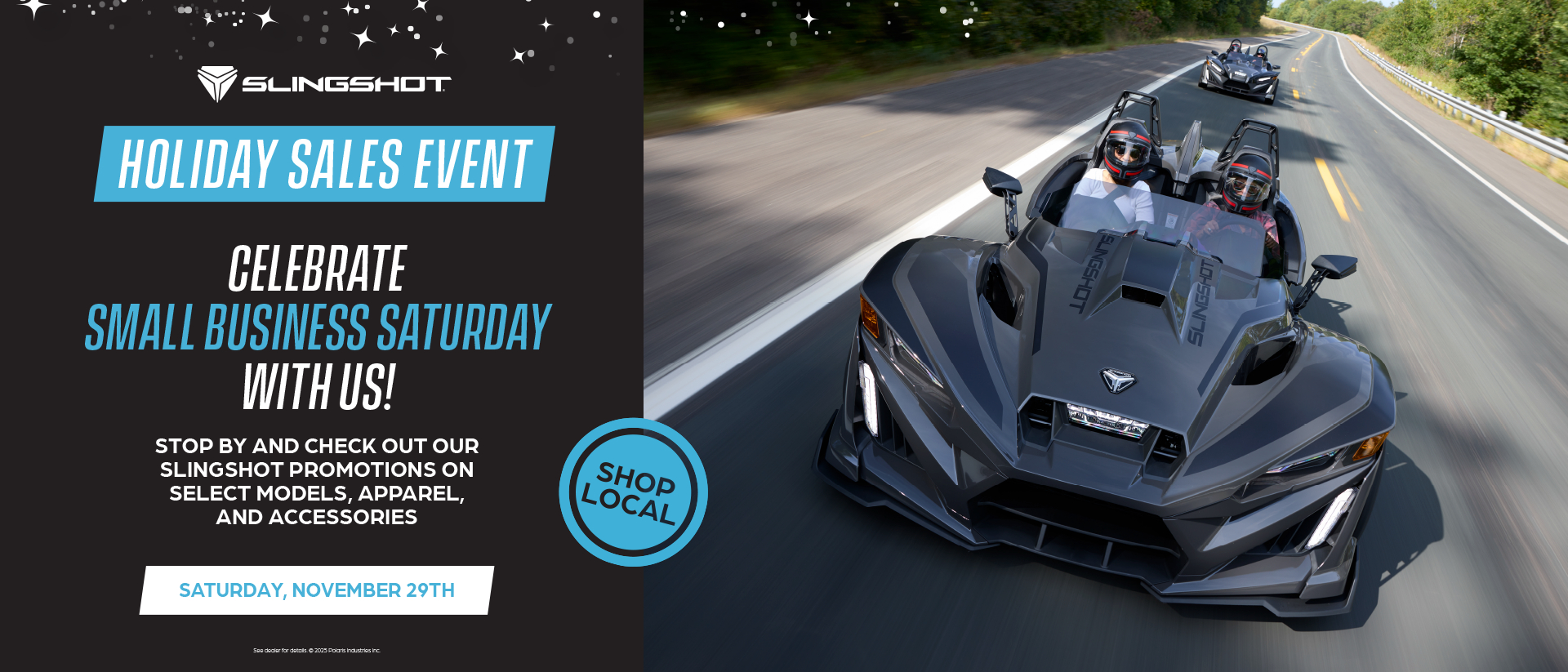 Slingshot Small Business Saturday Event November 29th