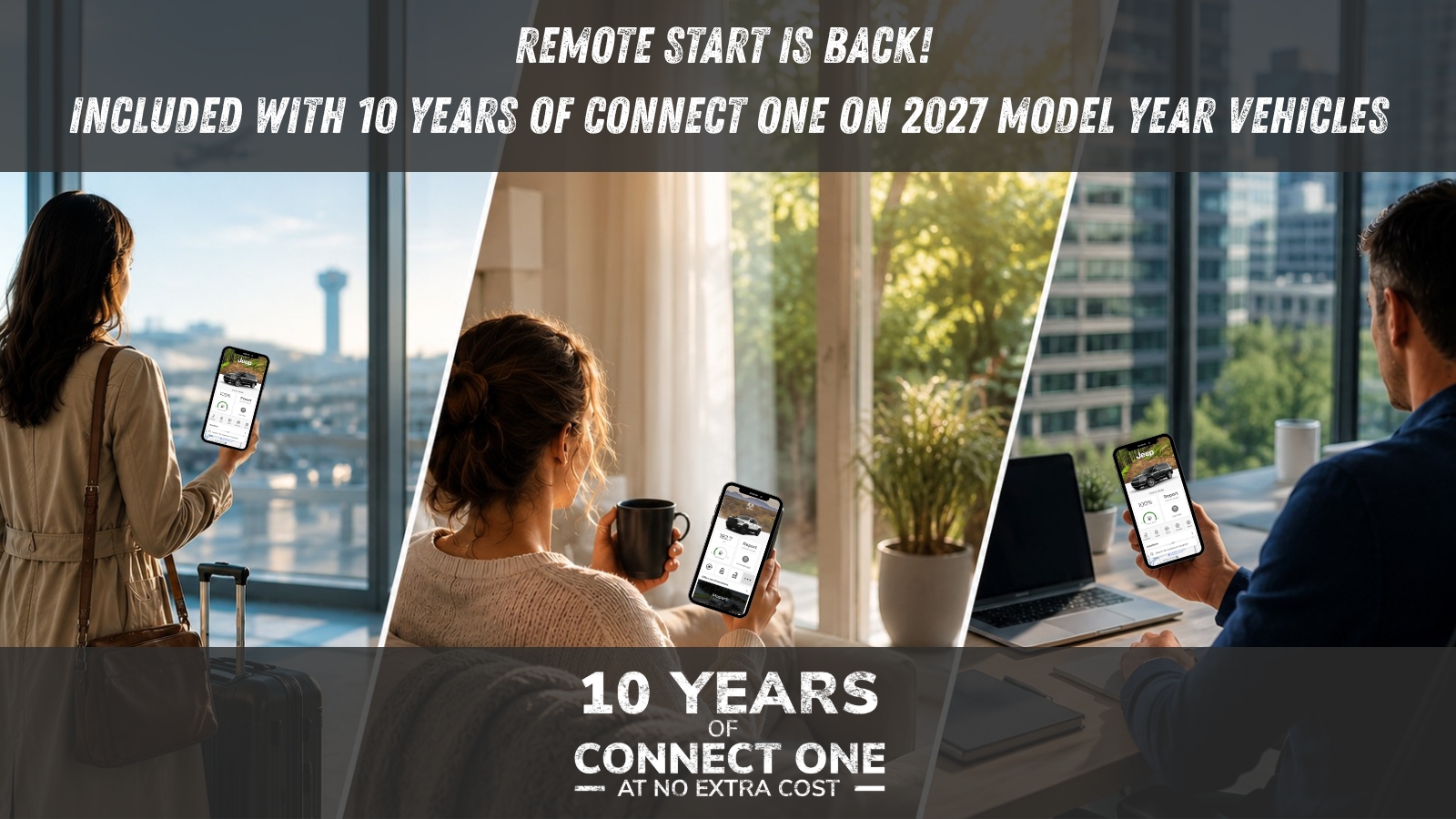 10 Years of Connect One at no extra cost - Remote start is back