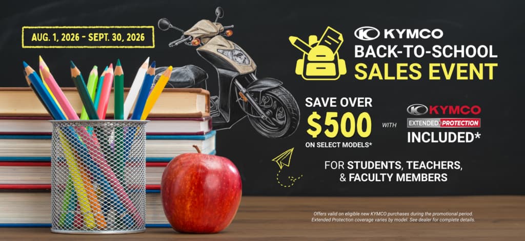 kymco Back-to-School Sales Event